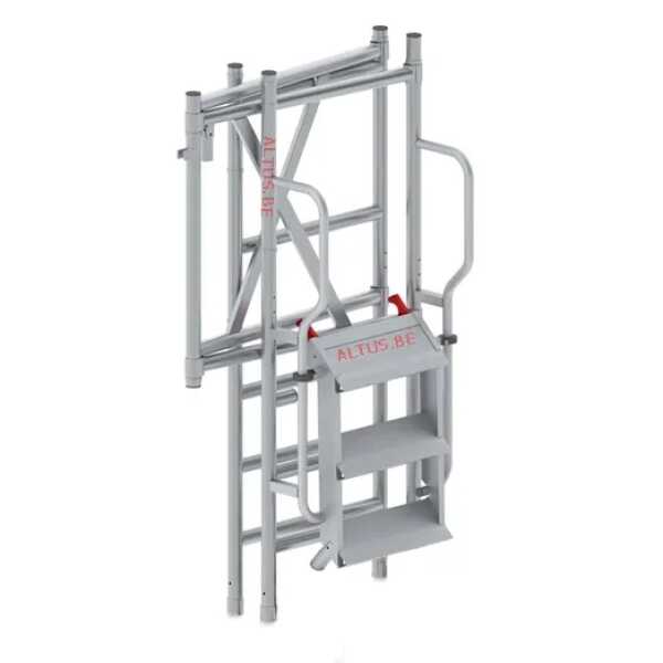 Vouwsteiger RS TOWER 56 ERGO met trap - Wooddeck platform