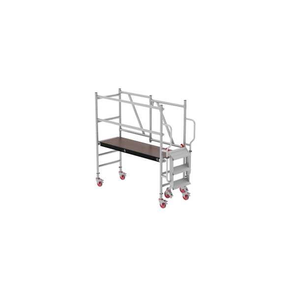 Vouwsteiger RS TOWER 56 ERGO met trap - Wooddeck platform