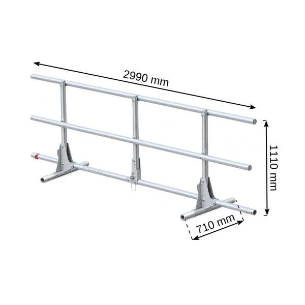 Altrex EP6 dakrandbeveiliging set 12.00 m compleet